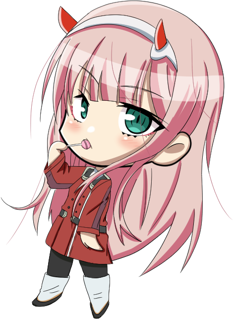 Chibi Zero Two ❤️ - Darling In The Franxx 002 Chibi (495x660)