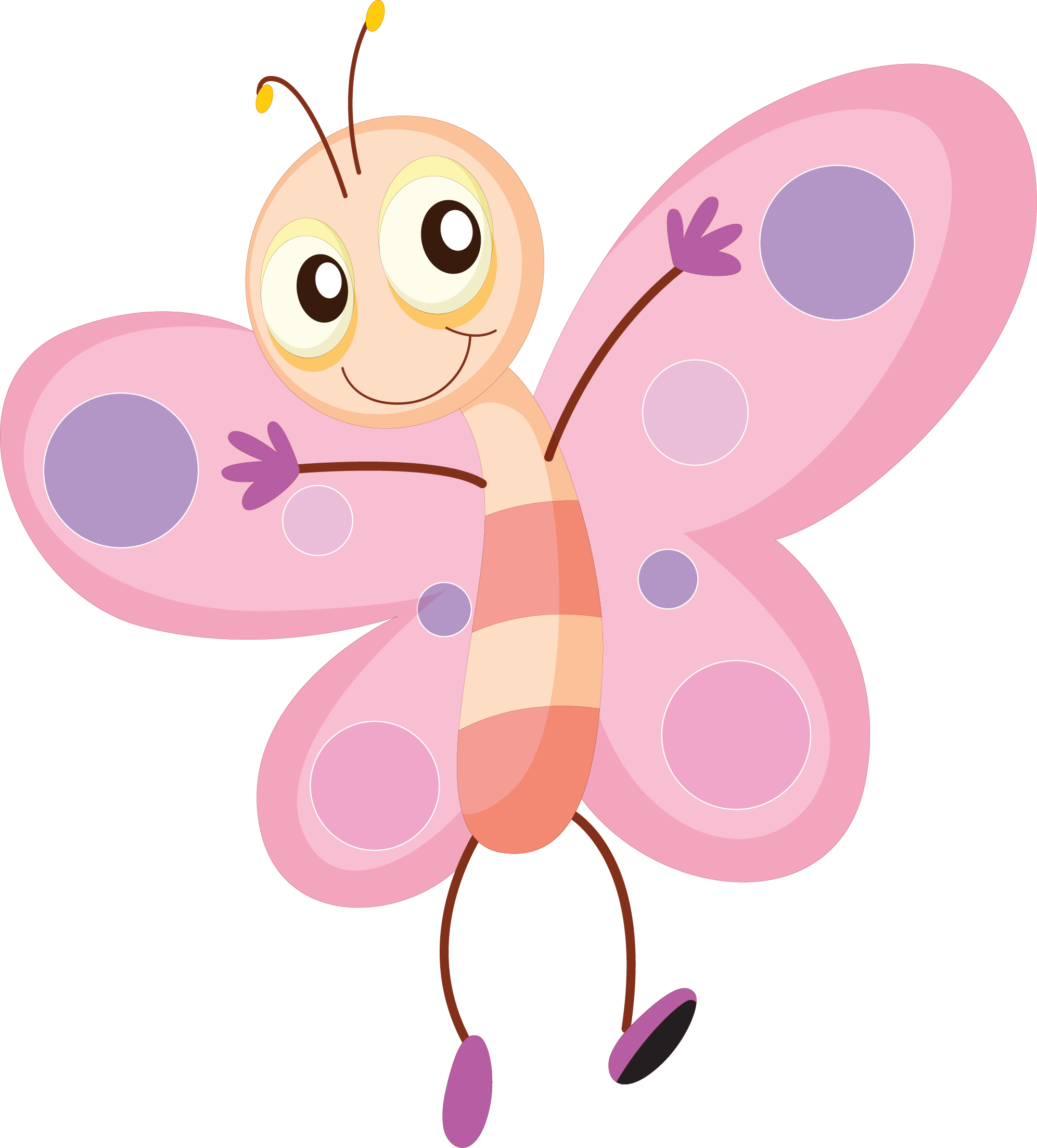 Butterfly Cartoon Royalty-free Clip Art - Cute Butterfly (1993x2206)