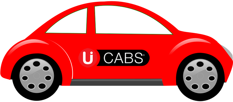 Town Taxi - Clip Art Red Car (800x400)