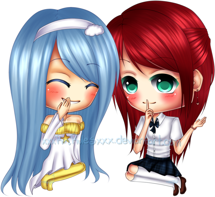 Chibi Gossiping Girls By Rinspirit-art - Cartoon (894x894)