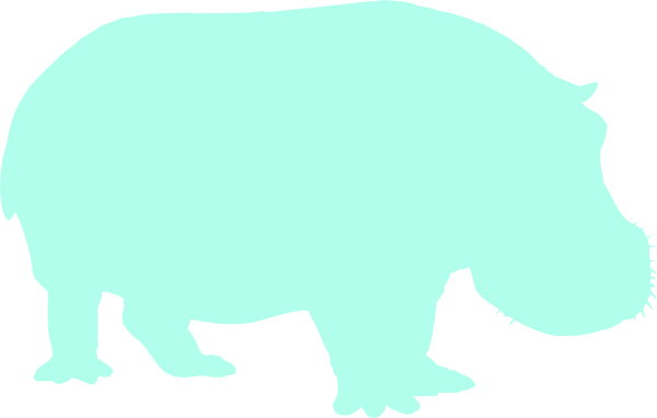 Hippo Silhouette Clker (600x382)