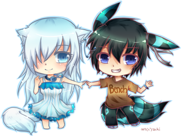 Source - - Cute Anime Boy And Girl Best Friends - (664x472) Png Clipart  Download