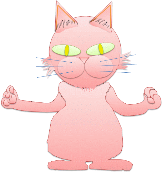 Pink Cat01 - Pink Cat Animated Gif (556x595)