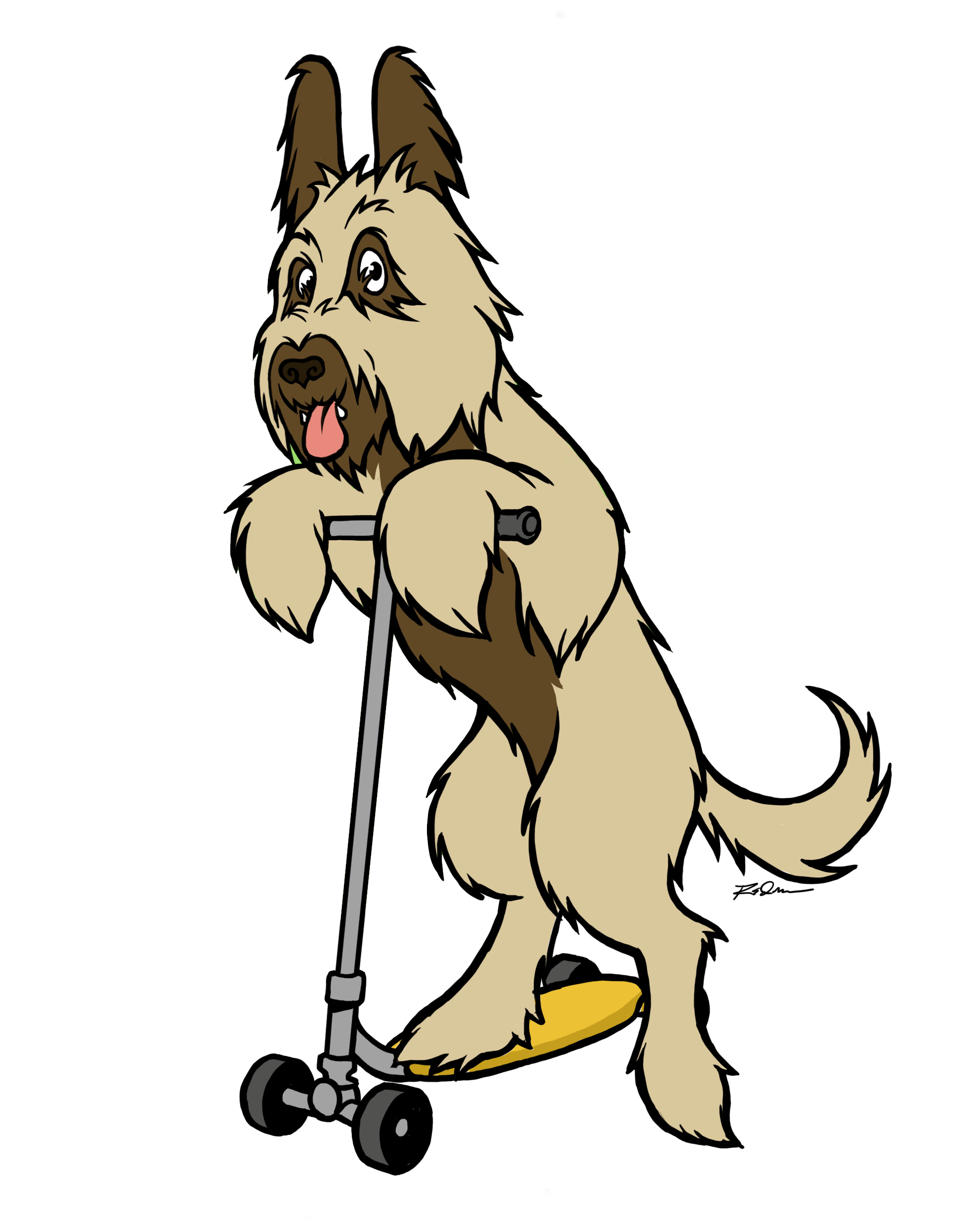 Dogs On Bicycle Cartoons (2724x2619)