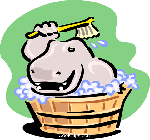 Hippo Having A Bath - Hippo Having A Bath (480x448)