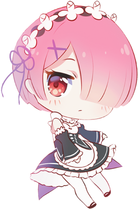 Picture - Re Zero Ram Chibi (300x433)