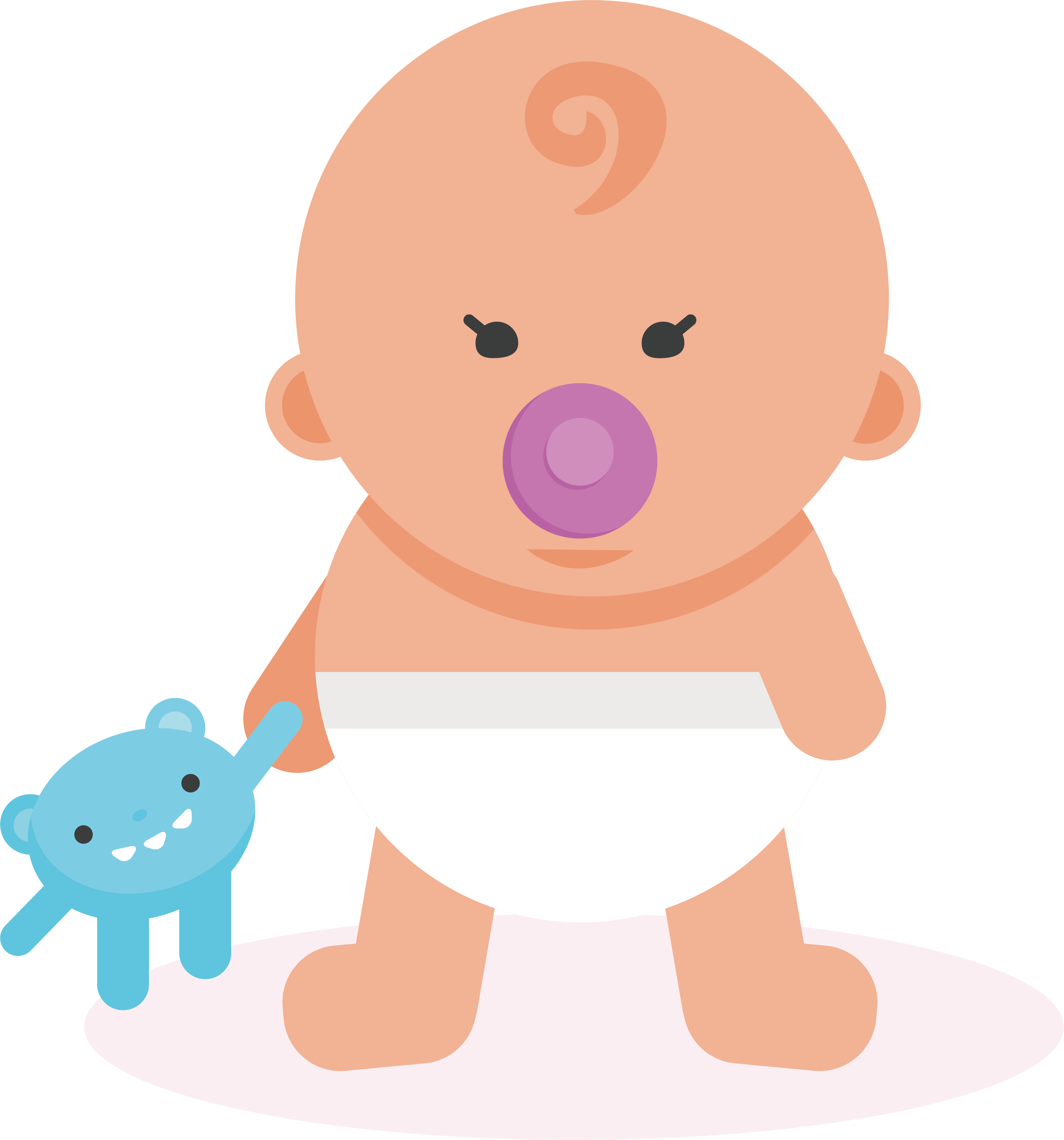 Infant Clip Art - Vetor De Chupeta E Bebê (4196x4494)