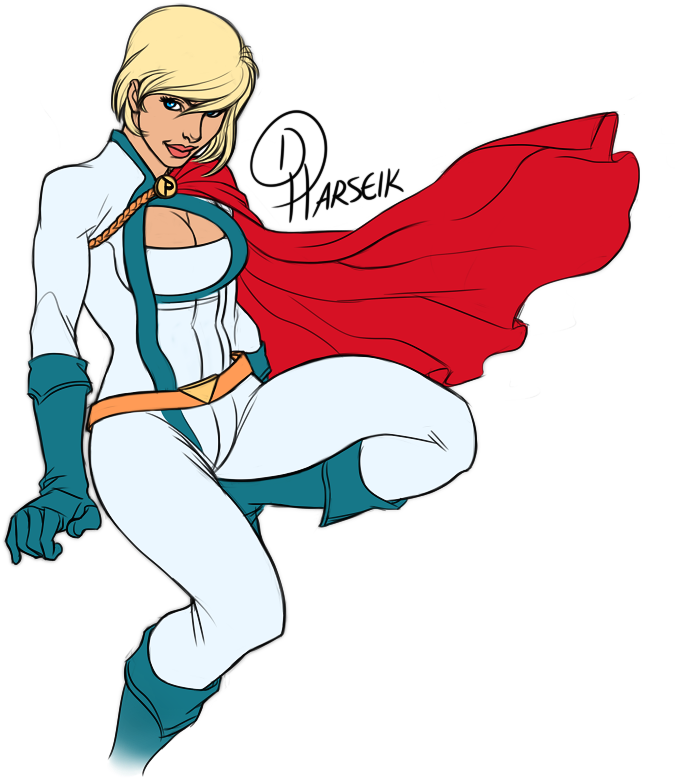 Power Girl Design Version I By Harseik - Comics (716x800)