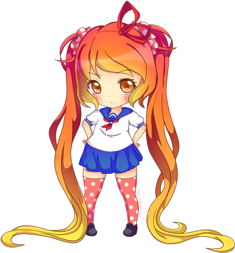 "everyone's Favorite Punching Bag" In The Current Yandere - Yandere Simulator Osana Najimi Chibi (894x894)