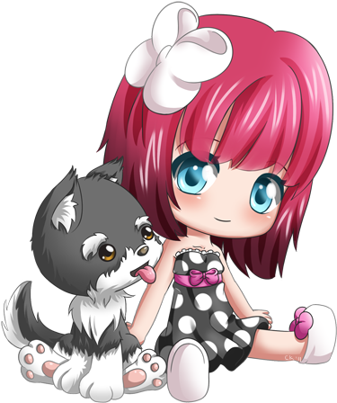 Warla Woo And Coco Chibi - Facile Dessin Kawaii Chibi (428x476)