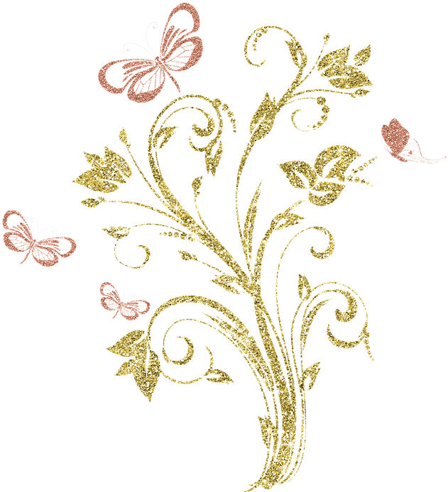 29 Henna Border Png Makedes - Zazzle Goldene Blumen, Mit Rosa Schmetterling, Kunst (720x720)