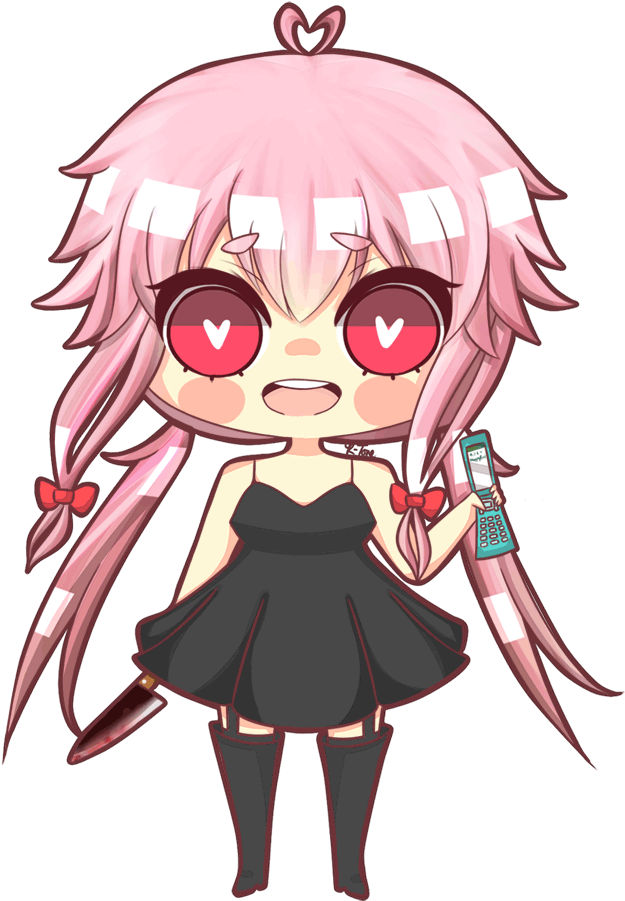 Angry Anime Girl Chibi For Kids - Yuno Gasai Chibi Gif (900x900)