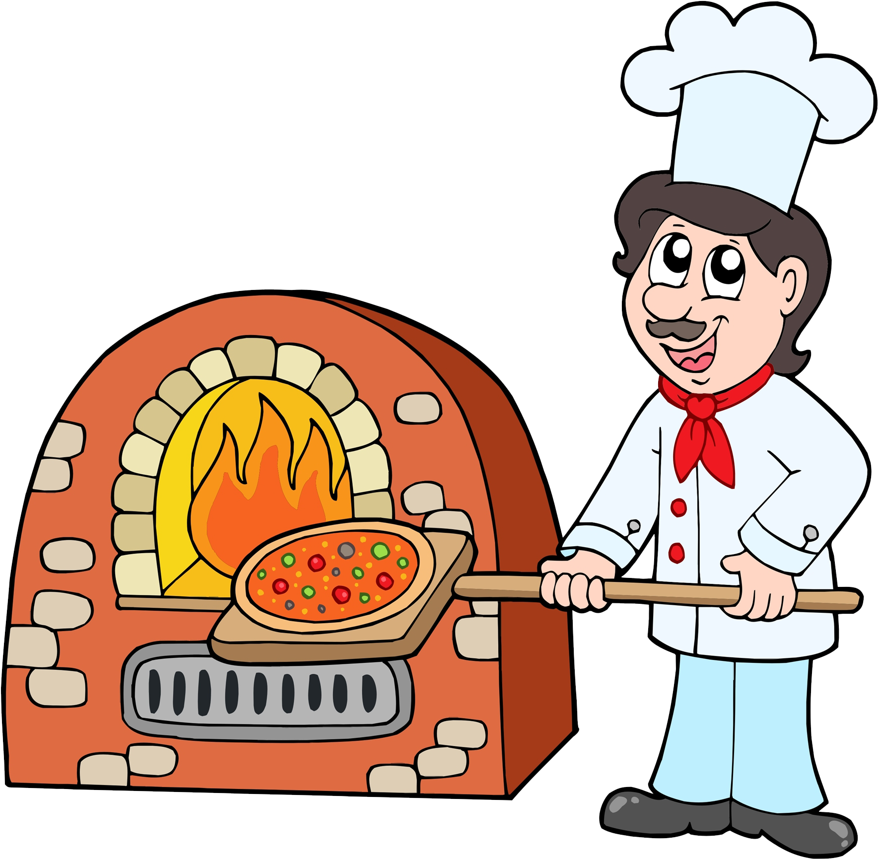 Pizza Baking Chef Oven - Imagenes De Hornear Animadas (1892x1847)