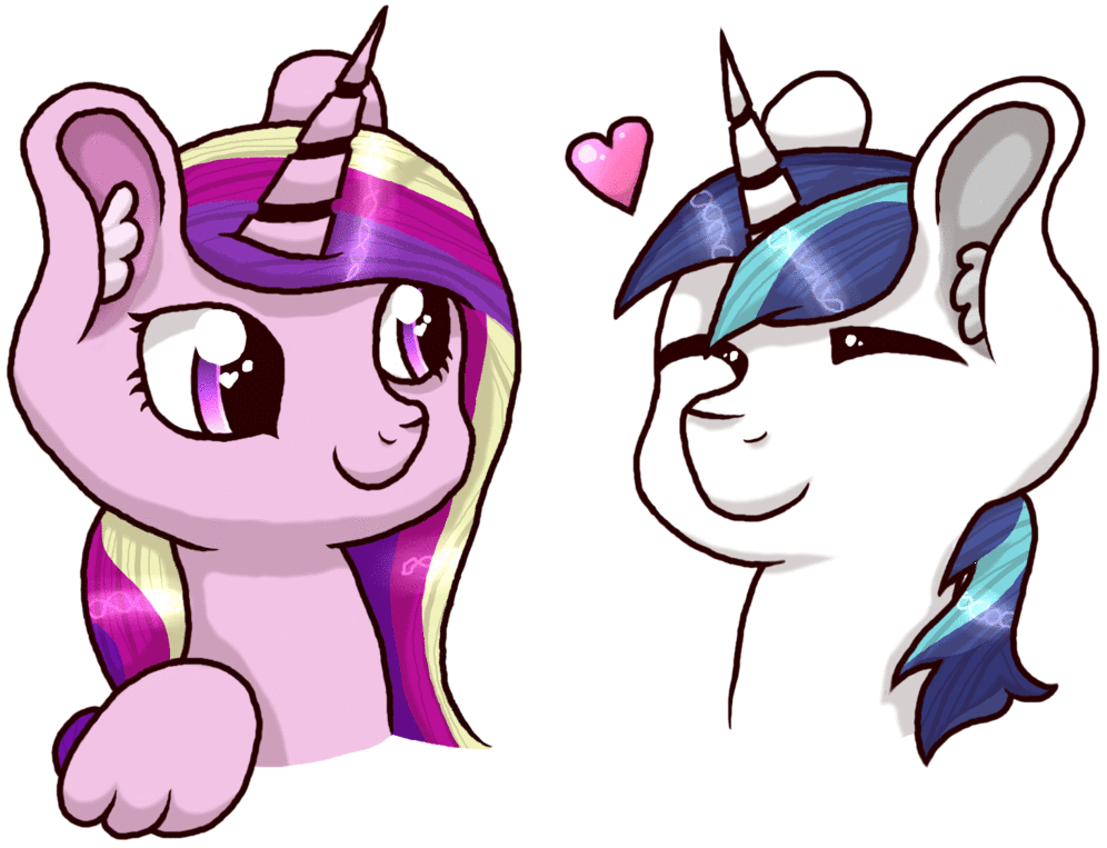 Cadence And Shining Armor Gif Valentine's Day By Zevhara - Happy Valentines Day Line Gif (1024x1024)