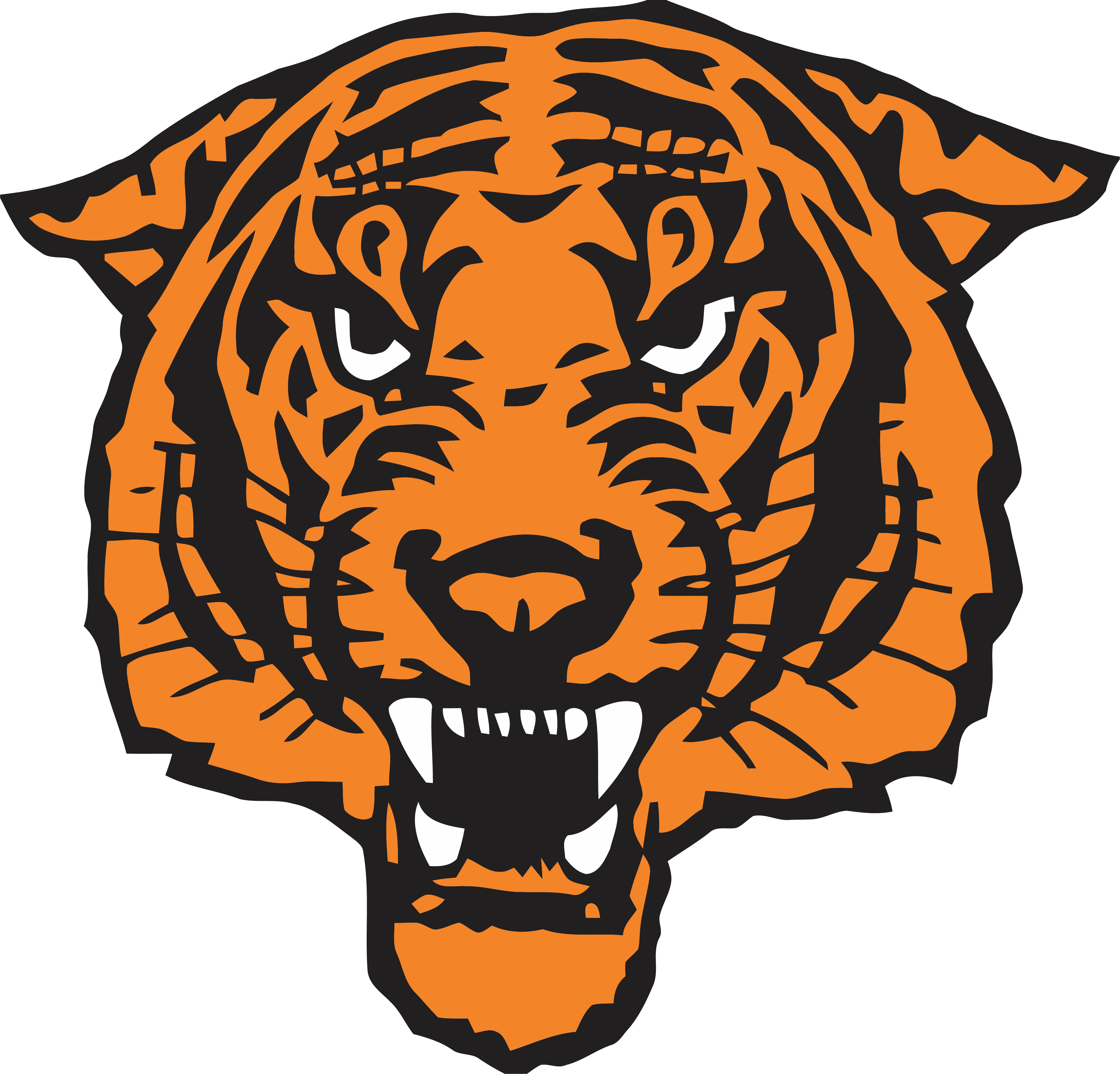 Wild Face Tiger Clipart Png Image Www - Iphone Case - Custom Logo (3760x3605)
