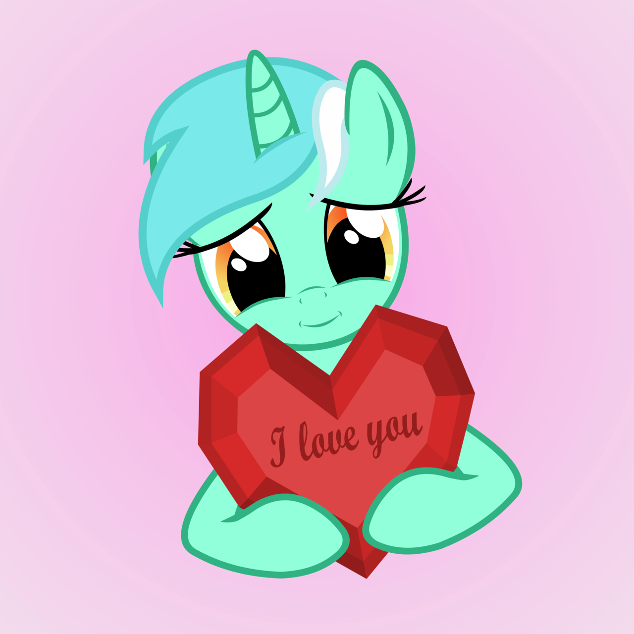 Lyra Happy Valentine Day By Artist-galekz - Lyra Heartstrings Loves You (1280x1280)