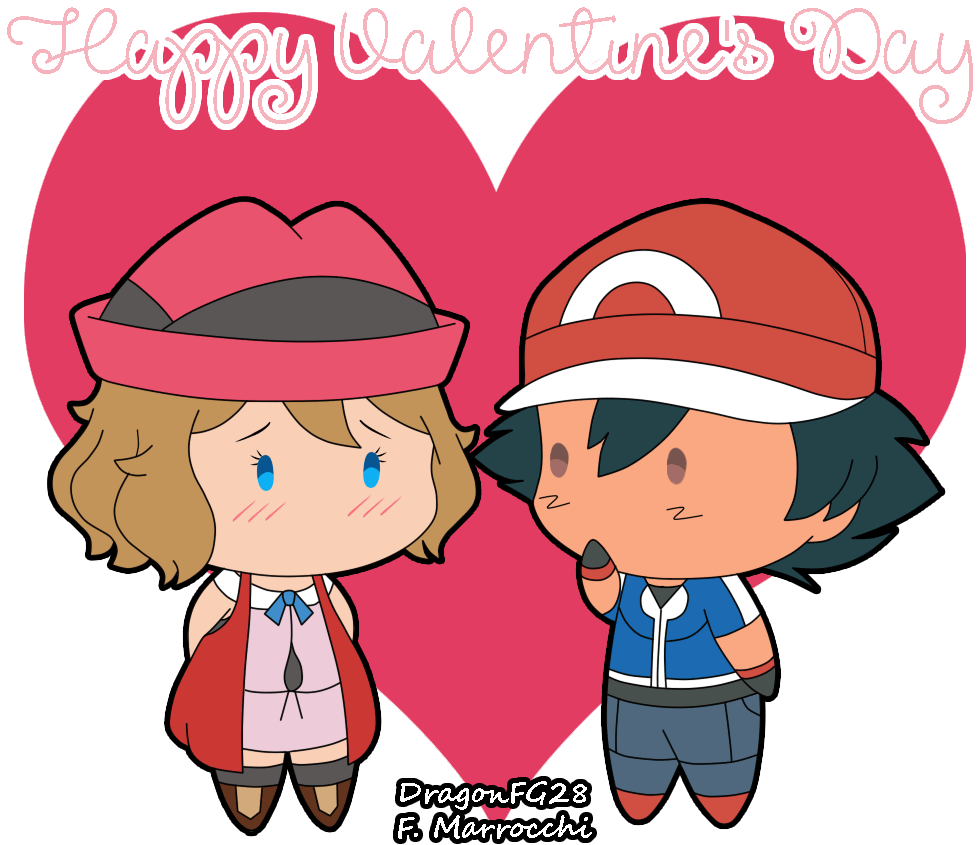 [amourshipping] Happy Valentine's Day By Dragonfg28 - Digital Art (1000x1000)