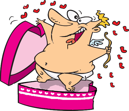 Funny Clipart Valentines Day - Funny Happy Valentines Gif (450x390)