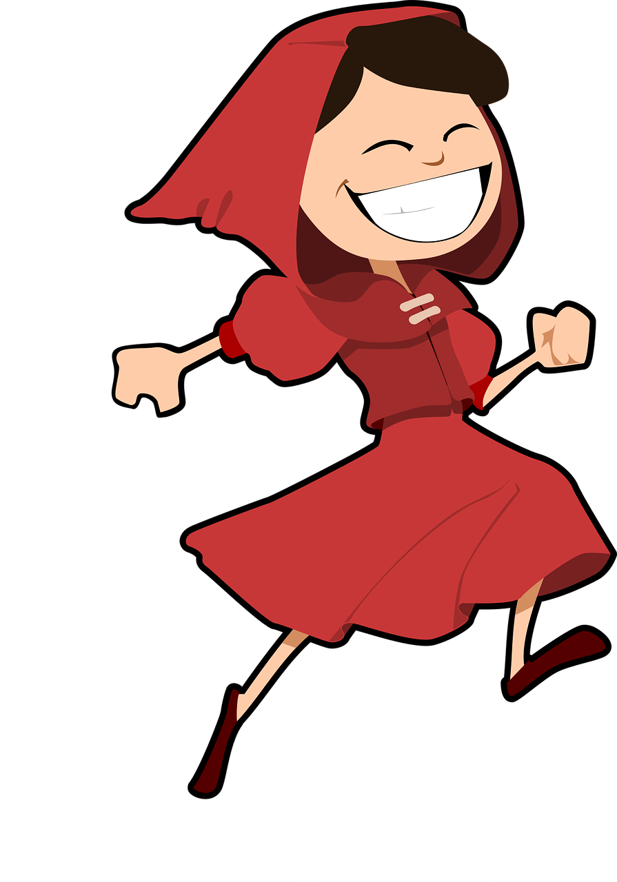 Little Red Riding Hood Cartoon Clip Art - Cartoon Little Red Riding Hood (895x1280)
