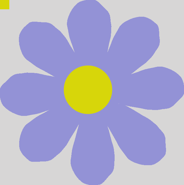 Flower With 8 Petals Clipart (594x597)