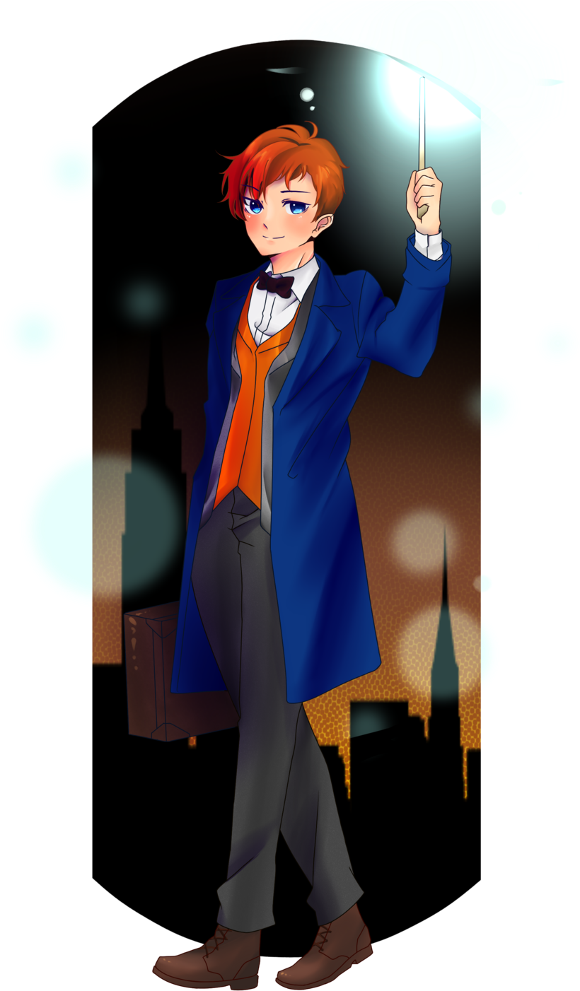 Http - //dangaso - Deviantart - Com/art/newt Scamander - Formal Wear (1024x1448)
