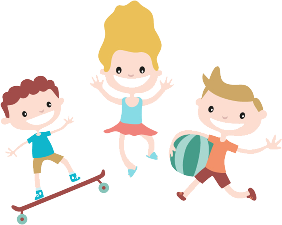 Friends Playing Together - Dibujos Del Autoestima Infantil (1000x1000)