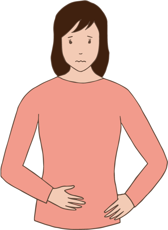 Stomach Ache Woman - Abdominal Pain (595x842)