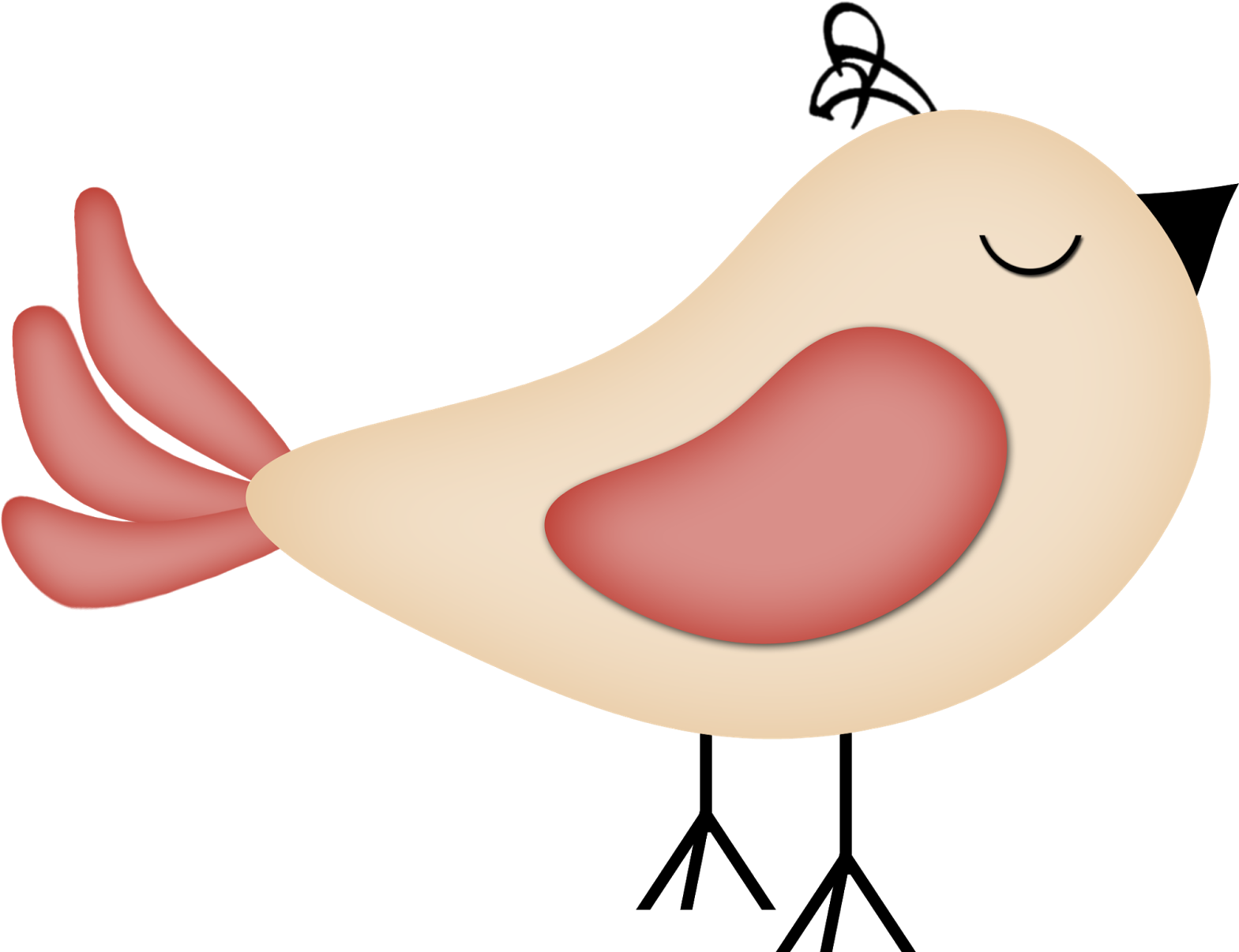 Delicate Retro Birds Clipart - Pajaritos Vintage (1600x1238)