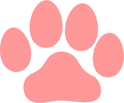 Paw Prints Clipart - Paw Print Cut Out (417x348)