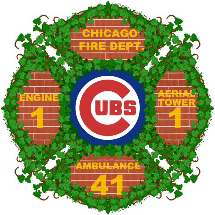 Chicago Fire Dept Cubs Baseball Shirt 1 By Mars1566 - Chicago Cubs (894x894)