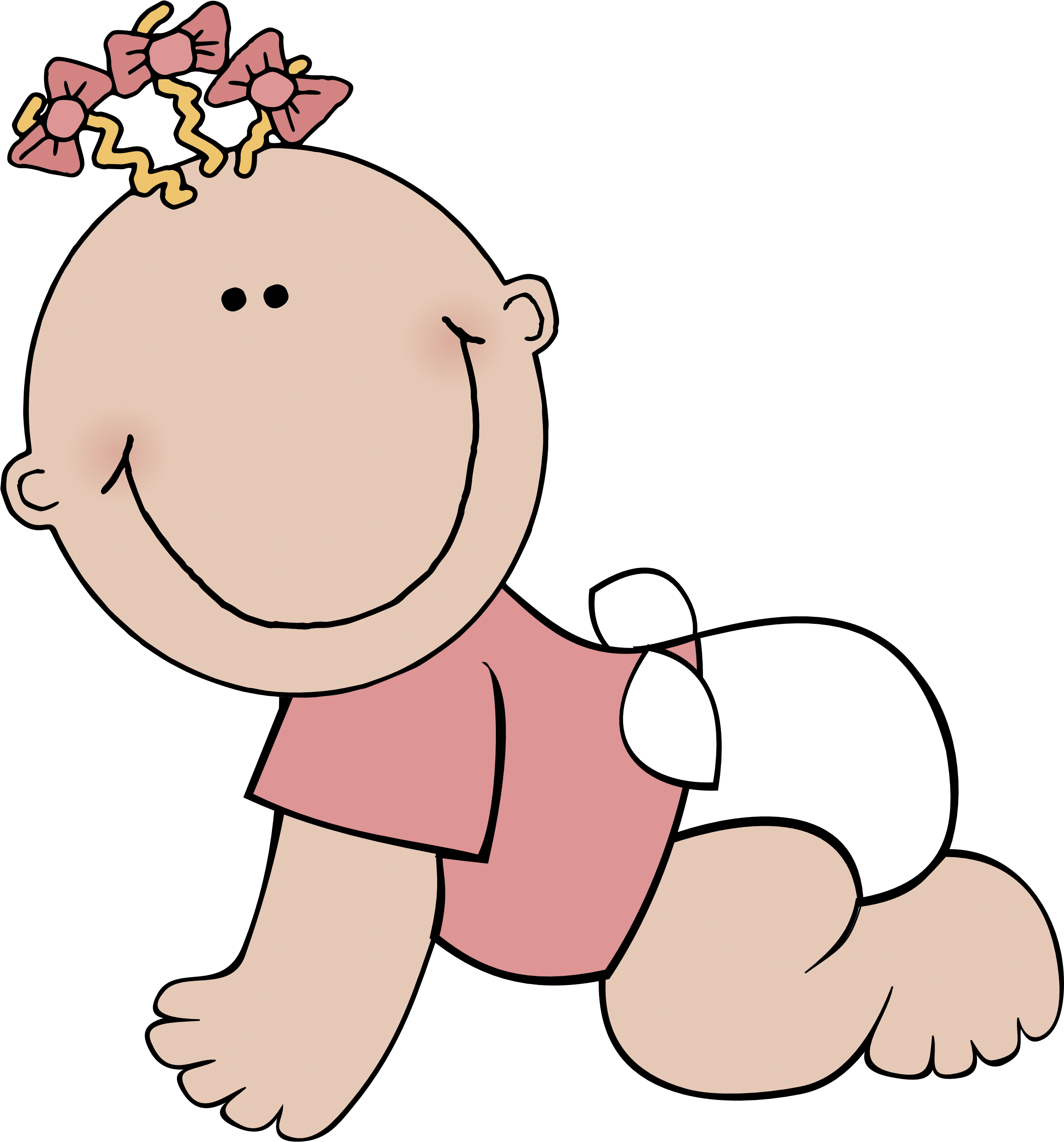 Twin Baby Clipart - Cute Baby Clip Art (2555x2751)