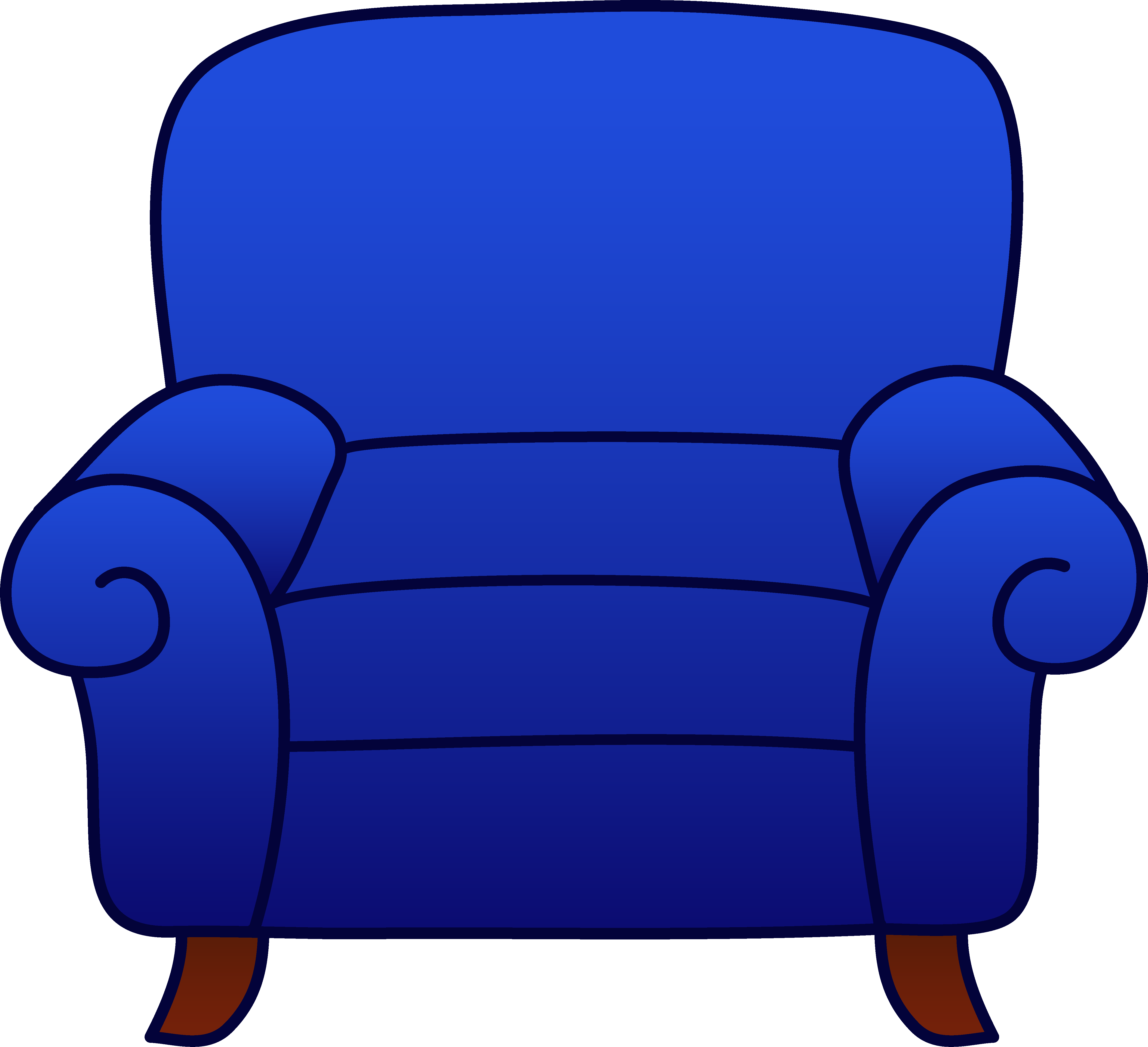 Blue Armchair Clipart - Armchair Clipart (4966x4527)