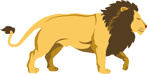 Lion Clipart - Transparent Background Lion Clipart Png (500x256)