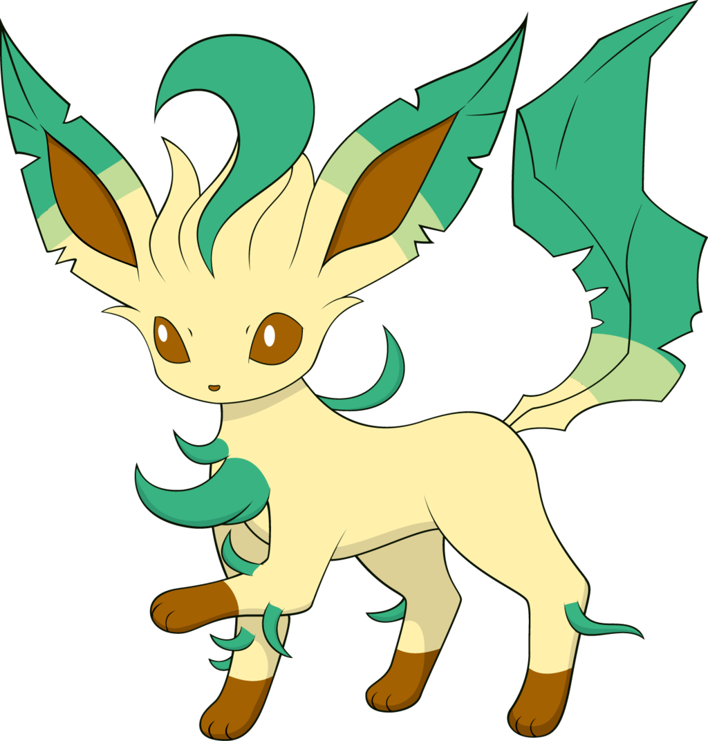 Pokemon Clipart Eeveelutions - Shiny Leafeon Png (1024x1072)