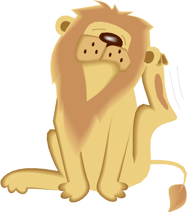 Itchy Lion - Lion Animation (723x750)