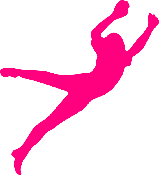 How To Set Use Dina, Girl, Jumper, Pink Svg Vector - Dance Girl Pink Silhouette (546x598)