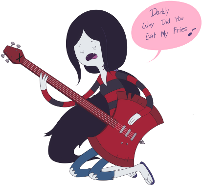 Adventure Time, Animation, Cartoon, Cartoon Network, - Marceline Papi Te Comiste Mis Papas (450x437)