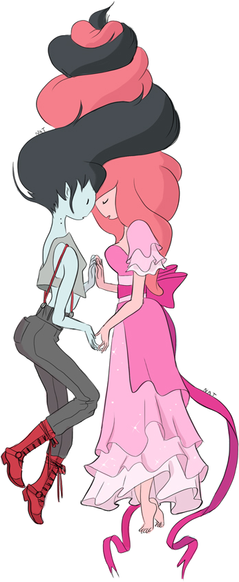 • 1k Adventure Time Mine Sugarless Gum Bubbline Princess - Princess Bubblegum And Marceline (600x854)