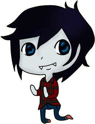 Free Chibi Adventure Time Fionna And Marshal Lee - Cartoon (382x424)