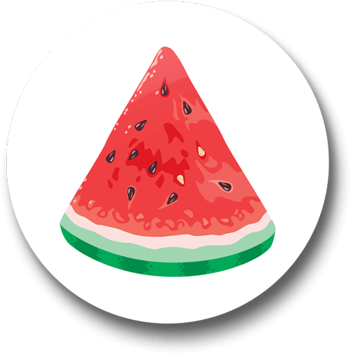 Watermelon Badge - Fruit (528x528)