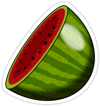 Cartoon Watermelon Half Bag, Adult Unisex, Natural (375x360)