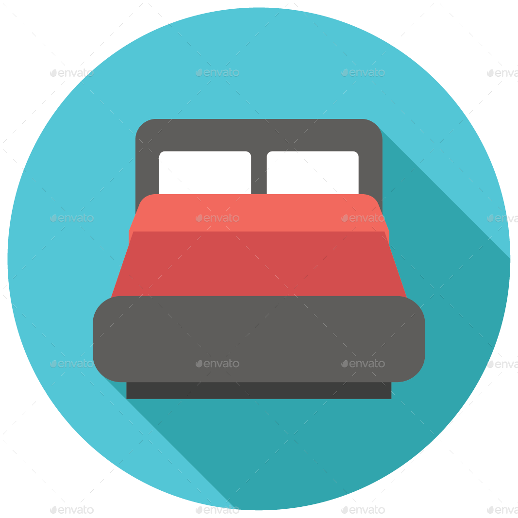 Bed, Bedroom, Furniture, Motel, Room, Single Icon - Bed Flat Icon Png (1067x1067)