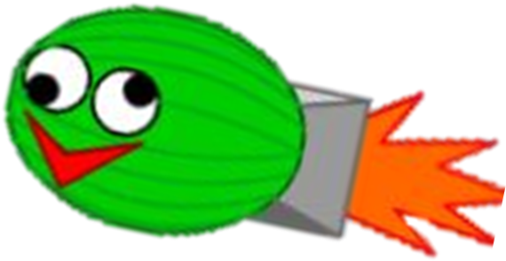 Kamikaze Watermelon - Cartoon (699x700)