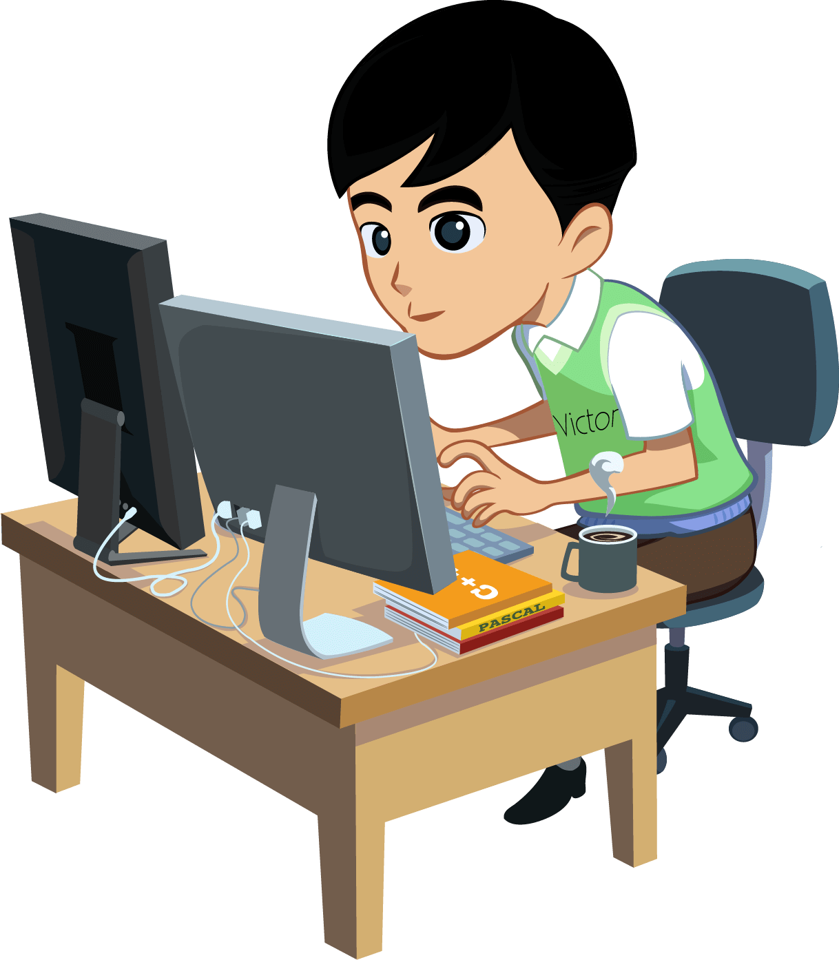 Programmer Computer Programming Clip Art - Programador Informatico (1218x1394)