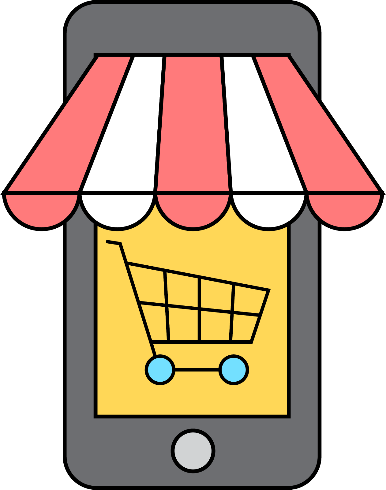 Supermarket E-commerce Shopping Clip Art - E-commerce (1261x1601)