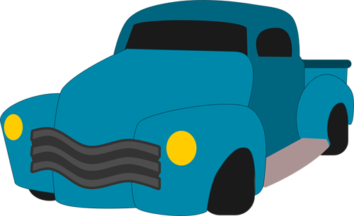 Vintage Flat Bed Truck - Flatbed Truck (500x306)