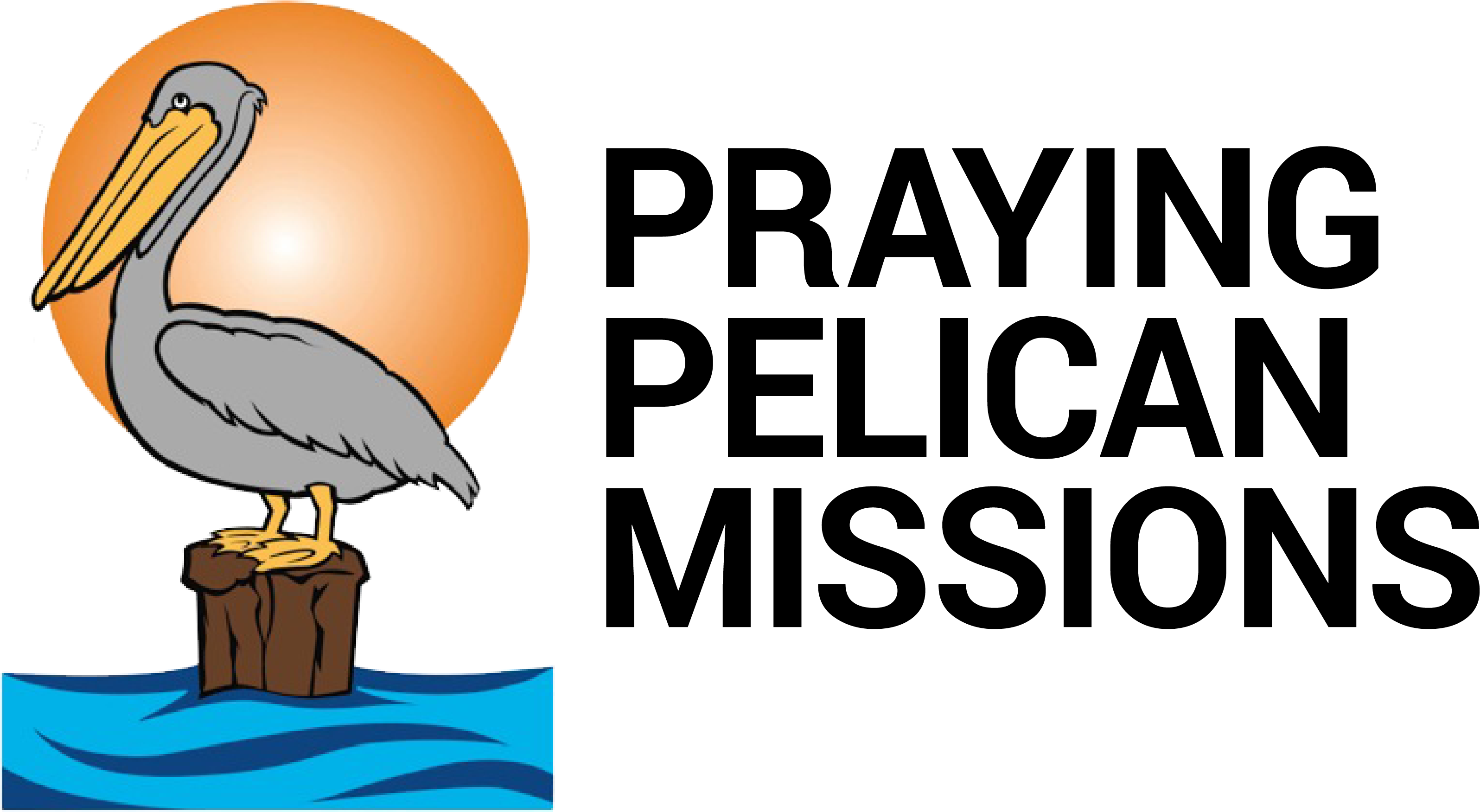 Updated Color Logo Black Text - Praying Pelican Missions (3450x1950)