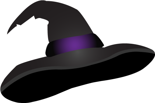Witch Hat Clipart Kid - Halloween Witch Hat Png (512x393)