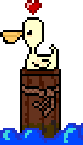 Pelican Sprite By Sparklesdcat - Cartoon (329x541)