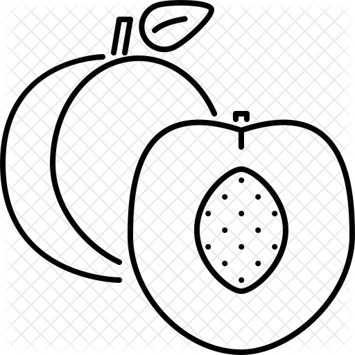 Peach Icon - Food (512x512)